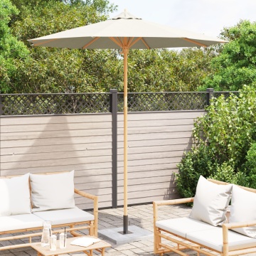 Umbrelă de grădină Crem 240x260 cm din bambus - Img 3