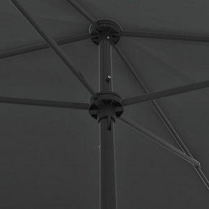 Umbrelă de plajă, antracit, 200x125 cm - Img 2
