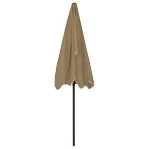 Umbrelă de plajă, gri taupe, 200x125 cm - Img 6