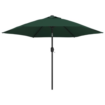 Umbrelă de soare cu stâlp din oțel 3 m, Verde - Img 1