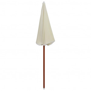 Umbrelă de soare cu stâlp din oțel, nisipiu, 180 cm - Img 3