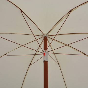 Umbrelă de soare cu stâlp din oțel, nisipiu, 240 cm - Img 3