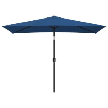 Umbrelă de soare cu stâlp metalic, albastru azur, 300x200 cm - Img 2