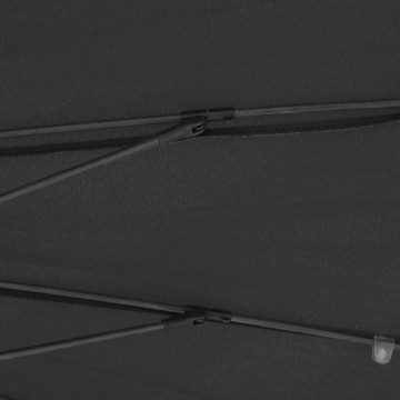 Umbrelă de soare de exterior, stâlp aluminiu, antracit, 270 cm - Img 7