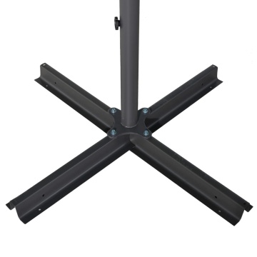 Umbrelă de soare de exterior, stâlp aluminiu, antracit, 600 cm - Img 4
