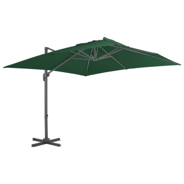 Umbrelă de soare de grădină, bază portabilă, verde - Img 2