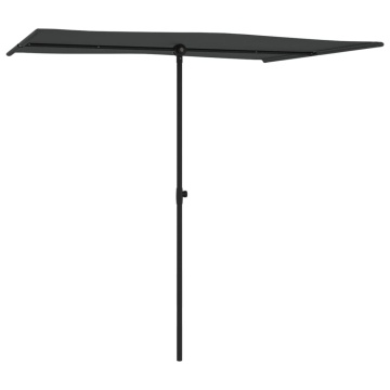 Umbrelă de soare de grădină cu stâlp aluminiu antracit 2x1,5 cm - Img 3