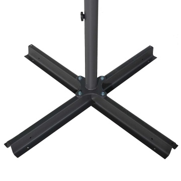 Umbrelă de soare de grădină, stâlp aluminiu, negru, 600 cm - Img 4
