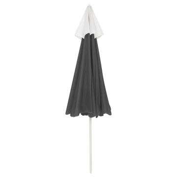 Umbrelă de soare de plajă, antracit, 240 cm - Img 4