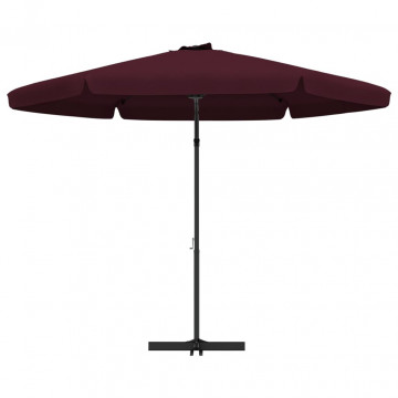 Umbrelă de soare exterior, stâlp din oțel, 300 cm, roșu bordo - Img 4