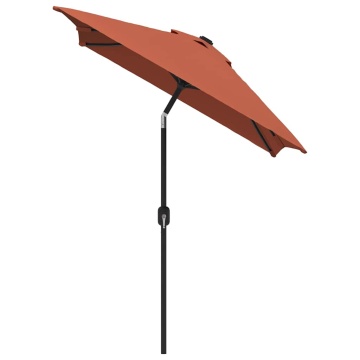 Umbrelă de soare exterior, stâlp metalic, cărămiziu, 300x200 cm - Img 3