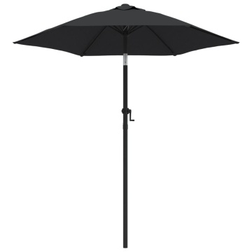 Umbrelă de soare, negru, 200 x 224 cm, aluminiu - Img 2