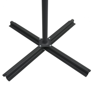 Umbrelă în consolă cu LED, stâlp din oțel, verde, 250x250 cm - Img 7