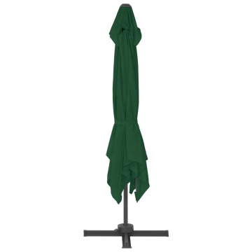 Umbrelă în consolă cu stâlp din aluminiu, verde, 400x300 cm - Img 4