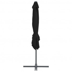 Umbrelă în consolă cu stâlp din oțel, negru, 250x250 cm - Img 8