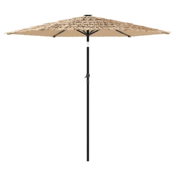 Umbrelă soare de grădină cu stâlp din oțel, maro 268x268x226 cm - Img 8