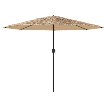 Umbrelă soare de grădină cu stâlp din oțel, maro 324x324x247 cm - Img 8