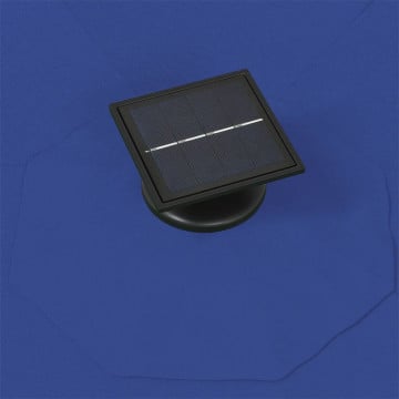 Umbrelă soare LED montaj pe perete stâlp metal albastru 300cm - Img 5