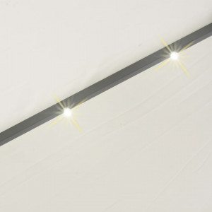 Umbrelă soare suspendată, iluminare LED, stâlp metalic 300 cm - Img 4