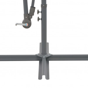 Umbrelă suspendată cu stâlp de aluminiu, roșu bordo, 300 cm - Img 8
