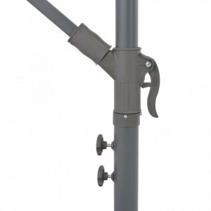 Umbrelă suspendată cu stâlp din aluminiu, albastru, 300 cm - Img 6