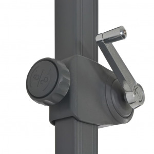 Umbrelă suspendată cu stâlp din aluminiu, roșu, 300 cm - Img 5