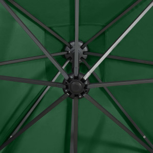Umbrelă suspendată cu stâlp și LED-uri, verde, 250 cm - Img 2