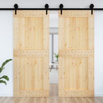 Ușă, 95x210 cm, lemn masiv de pin - Img 3
