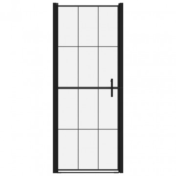 Ușă de duș, negru, 81 x 195 cm, sticlă securizată - Img 3