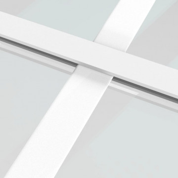 Ușă glisantă, alb, 102,5x205 cm, sticlă ESG și aluminiu - Img 5