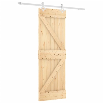 Ușă glisantă cu set de feronerie 70x210 cm, lemn masiv de pin - Img 2