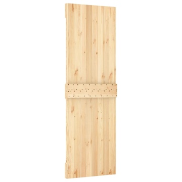 Ușă glisantă cu set de feronerie 70x210 cm, lemn masiv de pin - Img 4