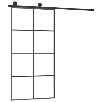 Ușă glisantă cu set feronerie 102,5x205 cm sticlă ESG/aluminiu - Img 2