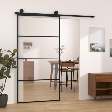 Ușă glisantă cu set feronerie 102,5x205 cm sticlă ESG/aluminiu - Img 1