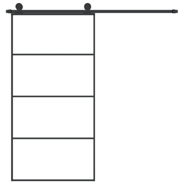 Ușă glisantă cu set feronerie 102,5x205 cm sticlă ESG/aluminiu - Img 3