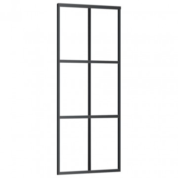 Ușă glisantă cu set feronerie, 76x205 cm, sticlă ESG/aluminiu - Img 3