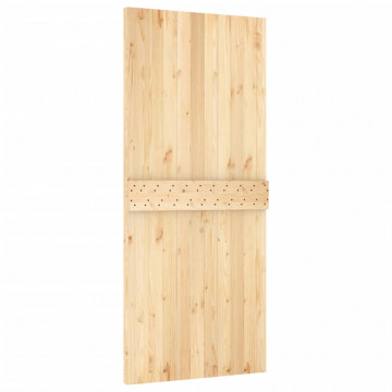 Ușă glisantă cu set feronerie, 90x210 cm, lemn masiv de pin - Img 8