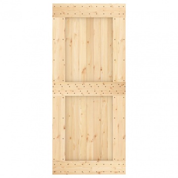Ușă glisantă cu set feronerie, 90x210 cm, lemn masiv de pin - Img 4