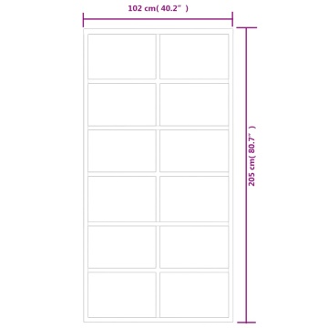 Ușă glisantă, negru, 102x205 cm, sticlă ESG și aluminiu - Img 5