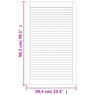 Uși de dulap design lambriu 2 buc. 99,3x59,4 cm lemn masiv pin - Img 5