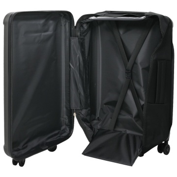 Valiza pliabilă cu carcasă dură 24'' gri închis 43x27x66 cm ABS - Img 1