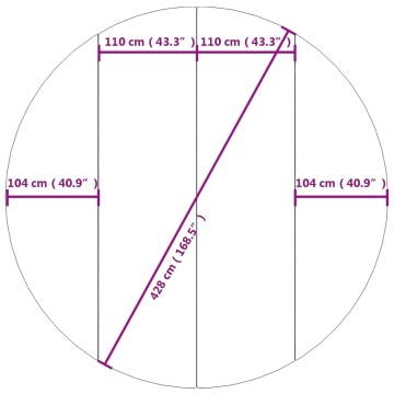 Acoperire geotextil piscină, gri deschis, Ø428 cm, poliester - Img 6