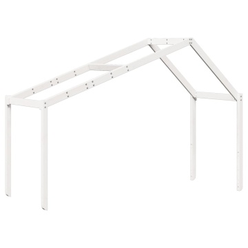 Acoperiș Pat Copii, alb, 213x95,5x144,5 cm Lemn Mass Pin - Img 2