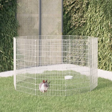 Adăpost pentru animale cu 10 panouri, 54x100 cm fier galvanizat - Img 1