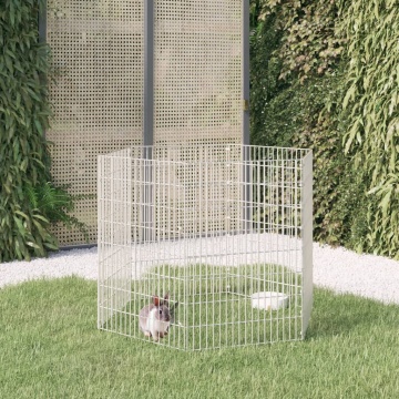 Adăpost pentru animale cu 6 panouri, 54x80 cm, fier galvanizat - Img 1