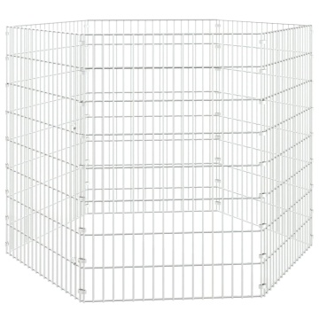 Adăpost pentru animale cu 6 panouri, 54x80 cm, fier galvanizat - Img 2