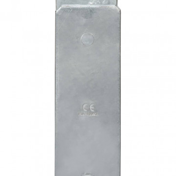 Ancore de gard, 6 buc., argintiu, 10x6x60 cm, oțel galvanizat - Img 3