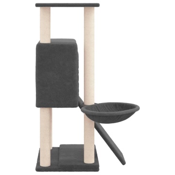 Ansamblu de pisici, stâlpi din funie sisal, gri închis, 96 cm - Img 4
