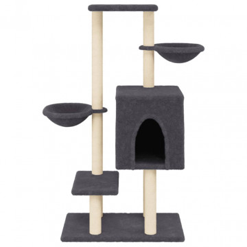Ansamblu pisici cu stâlpi din funie sisal, gri închis, 117 cm - Img 4