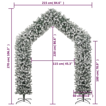 Arcadă pom de Crăciun cu zăpadă pufoasă, 270 cm - Img 5